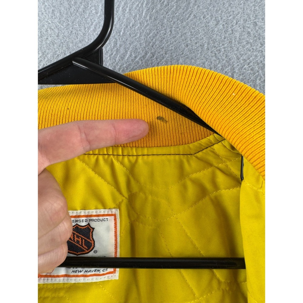 Vintage Pittsburgh Penguins Jacket Mens Medium 80s 90s Starter Bomber Hockey USA - Picture 14 of 16